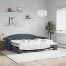 vidaXL sötétszürke kihúzható bársony heverő 90 x 190 cm