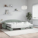 vidaXL világosszürke kihúzható bársony heverő matraccal 90 x 190 cm