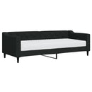 vidaXL fekete szövet kanapéágy matraccal 80 x 200 cm