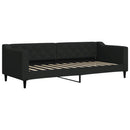 vidaXL fekete szövet kanapéágy matraccal 80 x 200 cm
