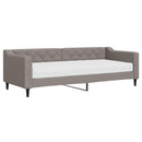 vidaXL tópszínű szövet kanapéágy matraccal 80 x 200 cm