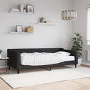 vidaXL fekete szövet kanapéágy matraccal 90 x 200 cm