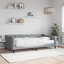 vidaXL világosszürke szövet kanapéágy matraccal 100 x 200 cm