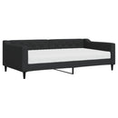 vidaXL fekete szövet kanapéágy matraccal 100 x 200 cm