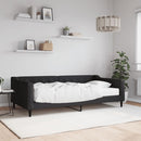 vidaXL fekete szövet kanapéágy matraccal 100 x 200 cm