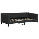 vidaXL fekete szövet kanapéágy matraccal 90 x 190 cm