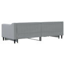 vidaXL világosszürke kihúzható szövet heverő 80 x 200 cm