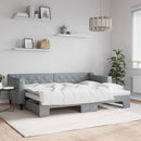 vidaXL világosszürke kihúzható szövet heverő 80 x 200 cm