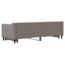 vidaXL tópszínű kihúzható szövet heverő 80 x 200 cm