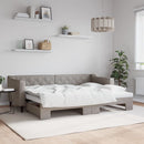 vidaXL tópszínű kihúzható szövet heverő 80 x 200 cm