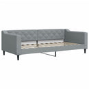 vidaXL világosszürke kihúzható szövet heverő 90 x 200 cm