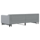 vidaXL világosszürke kihúzható szövet heverő 90 x 200 cm
