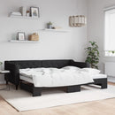 vidaXL fekete kihúzható szövet heverő 90x200 cm