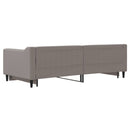 vidaXL tópszínű kihúzható szövet heverő 90 x 200 cm