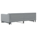 vidaXL világosszürke kihúzható szövet heverő 100 x 200 cm