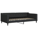vidaXL fekete kihúzható szövet heverő 100 x 200 cm