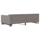 vidaXL tópszínű kihúzható szövet heverő 100 x 200 cm