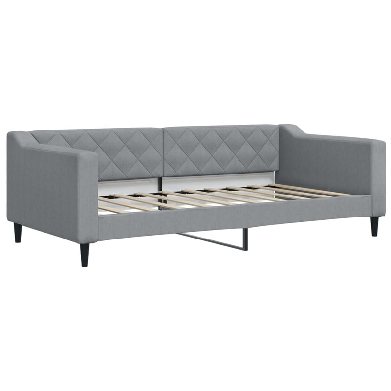 vidaXL világosszürke kihúzható szövet heverő 90 x 190 cm