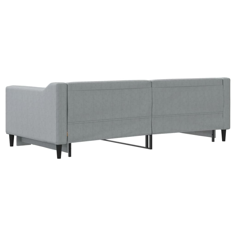 vidaXL világosszürke kihúzható szövet heverő 90 x 190 cm