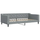 vidaXL világosszürke kihúzható szövet heverő matracokkal 100 x 200 cm