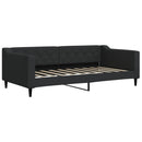 vidaXL fekete kihúzható szövet heverő matracokkal 90 x 190 cm