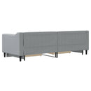 vidaXL világosszürke kihúzható szövet heverő fiókokkal 80 x 200 cm