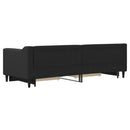 vidaXL fekete kihúzható szövet heverő fiókokkal 80 x 200 cm
