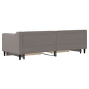 vidaXL tópszínű kihúzható bársonyheverő fiókokkal 80 x 200 cm