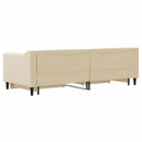 vidaXL krémszínű kihúzható szövet heverő fiókokkal 80 x 200 cm