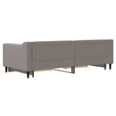 vidaXL tópszínű kihúzható szövet heverő fiókokkal 90 x 200 cm