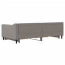 vidaXL tópszínű kihúzható szövet heverő fiókkal 100 x 200 cm