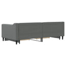 vidaXL sötétszürke kihúzható szövet heverő fiókkal 90 x 190 cm