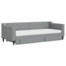 vidaXL világosszürke kihúzható szövet heverő fiókokkal 80 x 200 cm