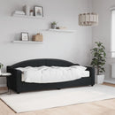 vidaXL fekete szövet kanapéágy matraccal 80 x 200 cm
