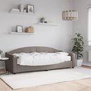 vidaXL tópszínű szövet kanapéágy matraccal 80 x 200 cm