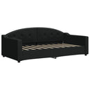 vidaXL fekete szövet kanapéágy matraccal 90 x 190 cm