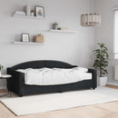 vidaXL fekete szövet kanapéágy matraccal 90 x 190 cm
