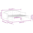vidaXL sötétszürke szövet kihúzható heverő 80 x 200 cm