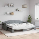 vidaXL világosszürke kihúzható szövet heverő 90 x 200 cm