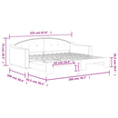 vidaXL fekete kihúzható szövet heverő 90x200 cm