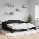 vidaXL fekete kihúzható szövet heverő 90x200 cm