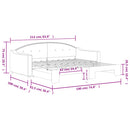 vidaXL sötétszürke kihúzható szövet heverő 90 x 190 cm