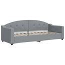 vidaXL világosszürke kihúzható szövet heverő fiókokkal 80 x 200 cm