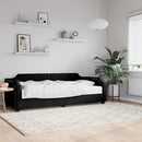 vidaXL fekete szövet kanapéágy matraccal 80 x 200 cm