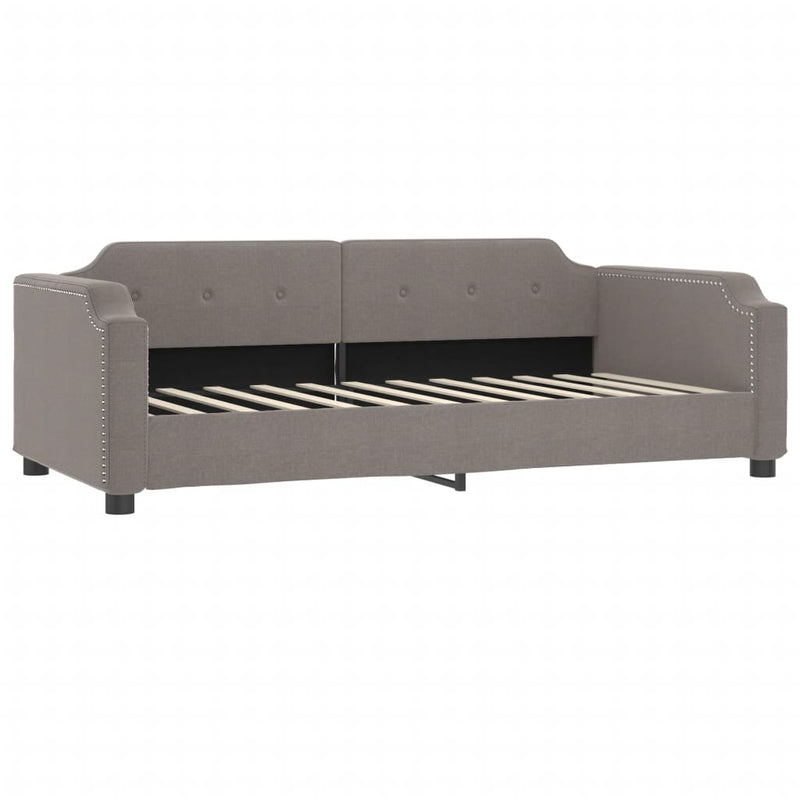 vidaXL tópszínű szövet kanapéágy matraccal 80 x 200 cm