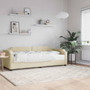 vidaXL krémszínű szövet kanapéágy matraccal 80 x 200 cm