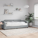 vidaXL világosszürke szövet kanapéágy matraccal 90x200 cm