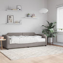 vidaXL tópszínű szövet kanapéágy matraccal 90 x 200 cm
