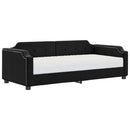 vidaXL fekete szövet kanapéágy matraccal 90 x 190 cm