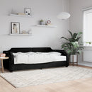 vidaXL fekete szövet kanapéágy matraccal 90 x 190 cm